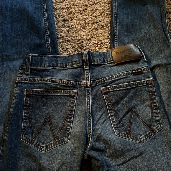 Wrangler Boys Dark Blue Straight Jeans - Picture 2 of 4
